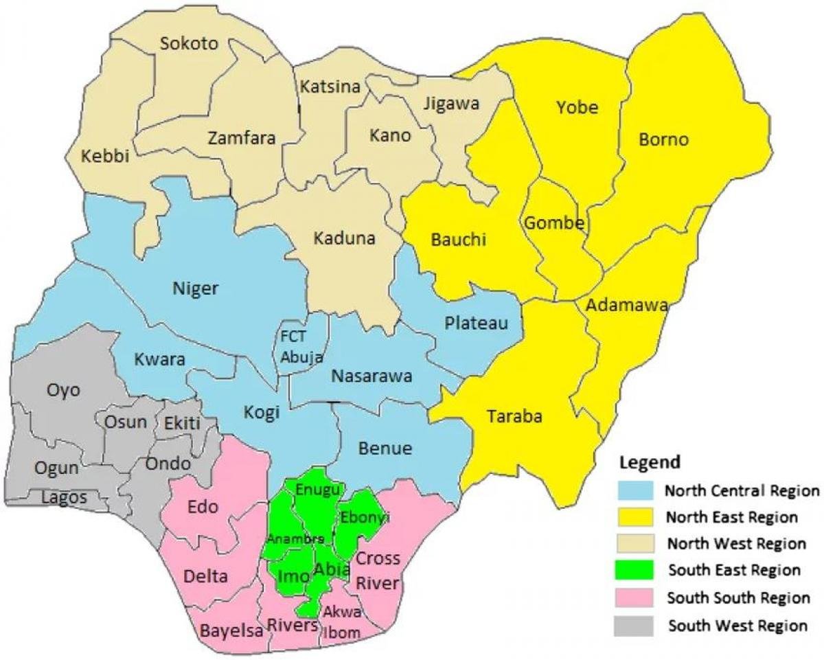 Geopolitical zones of Nigeria Image